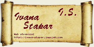 Ivana Stapar vizit kartica